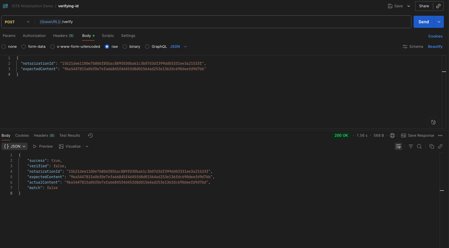 Notarization Verification Fail